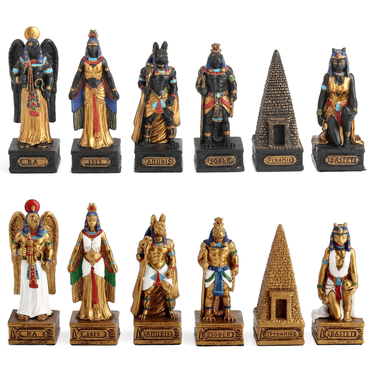 EGYPTIAN GOD CHESS + ANKH TEMPLE BOARD