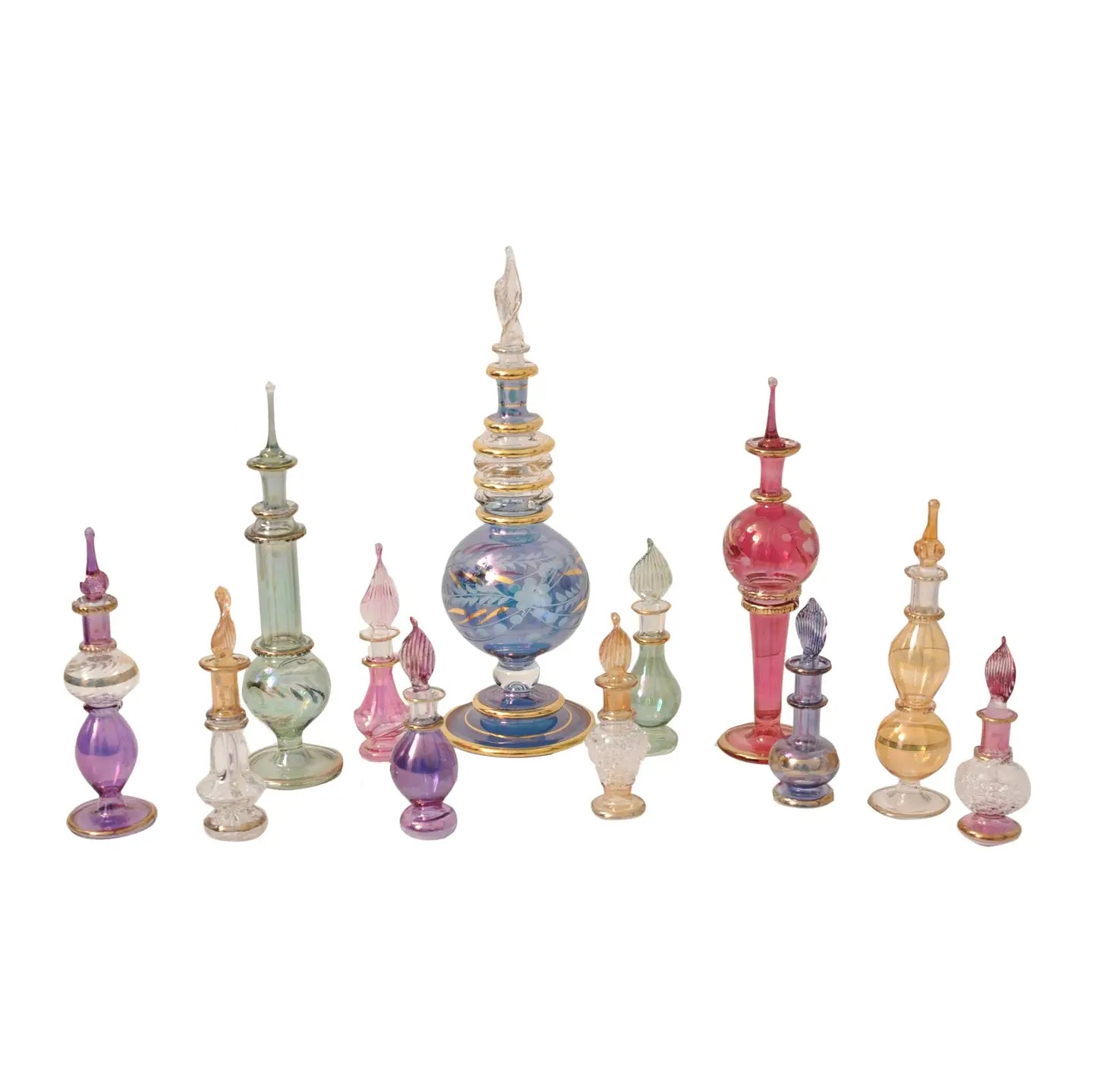 HAND BLOWN EGYPTIAN PERFUME SET