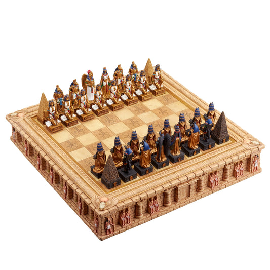 EGYPTIAN GOD CHESS + ANKH TEMPLE BOARD