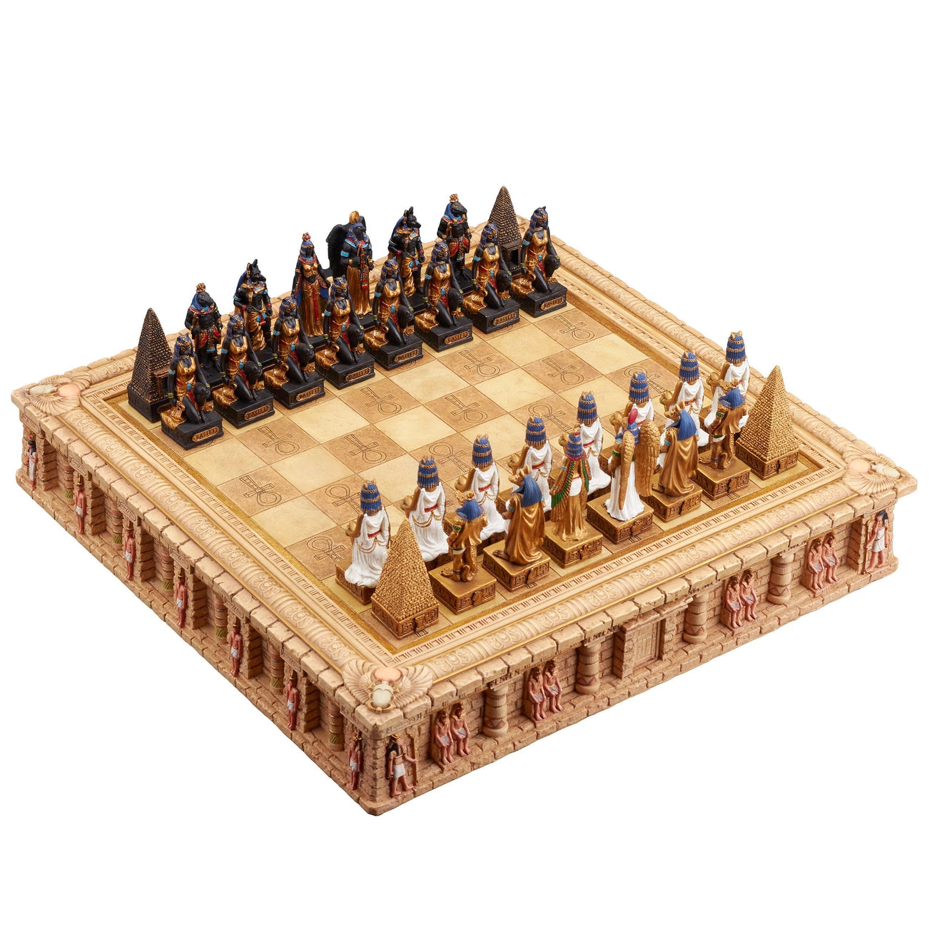 EGYPTIAN GOD CHESS + ANKH TEMPLE BOARD