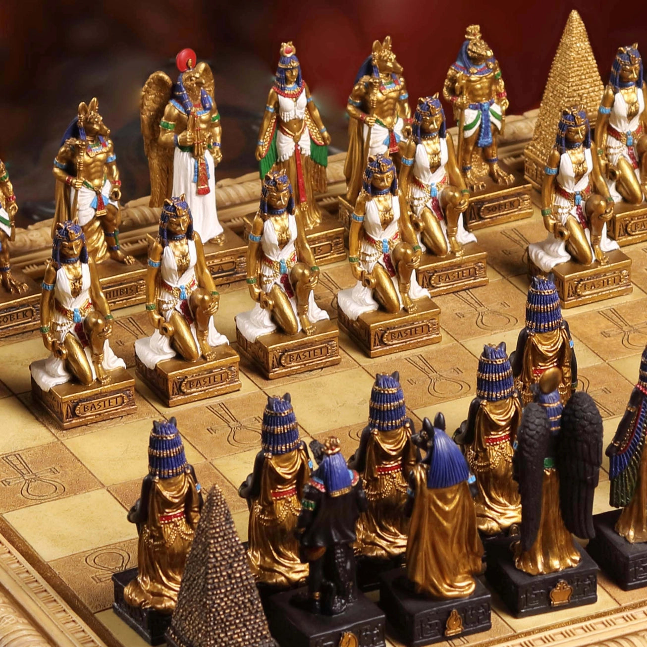 EGYPTIAN GOD CHESS + ANKH TEMPLE BOARD
